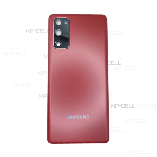 TAPA TRASERA COMPATIBLE CON SAMSUNG S20 CON LENTE(ROJA)