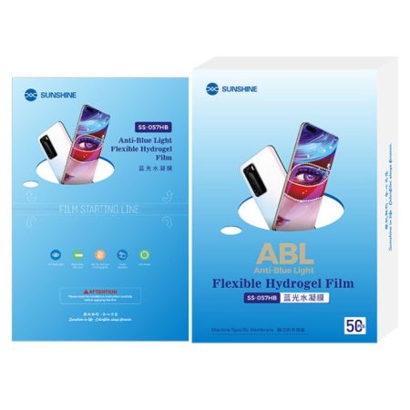 PELÍCULA DE HYDROGEL ANTI-LUZ AZUL 50 PCS (SUNSHINE - SS-057HB)