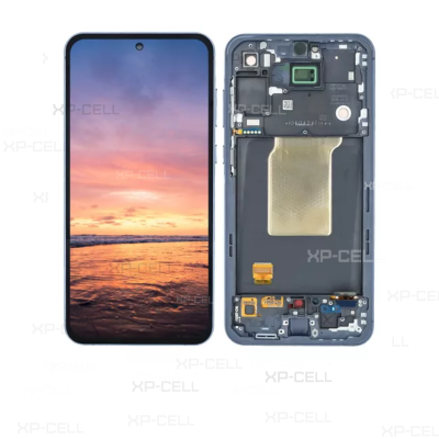 PANTALLA COMPATIBLE CON SAMSUNG A55 OLED CON MARCO (AZUL)