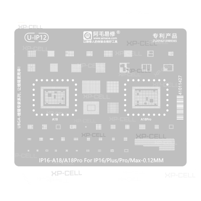 STENCIL PARA REBALLING  SERIE IP 16/ 16 PLUS/ 16 PRO/ 16 PRO MAX