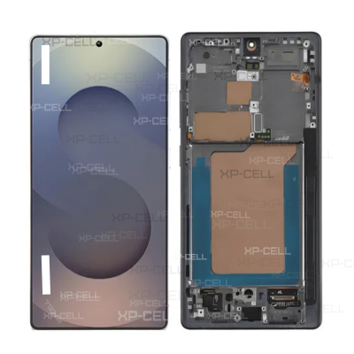 PANTALLA SAMSUNG S25 CON MARCO NEGRO (PREMIUM)