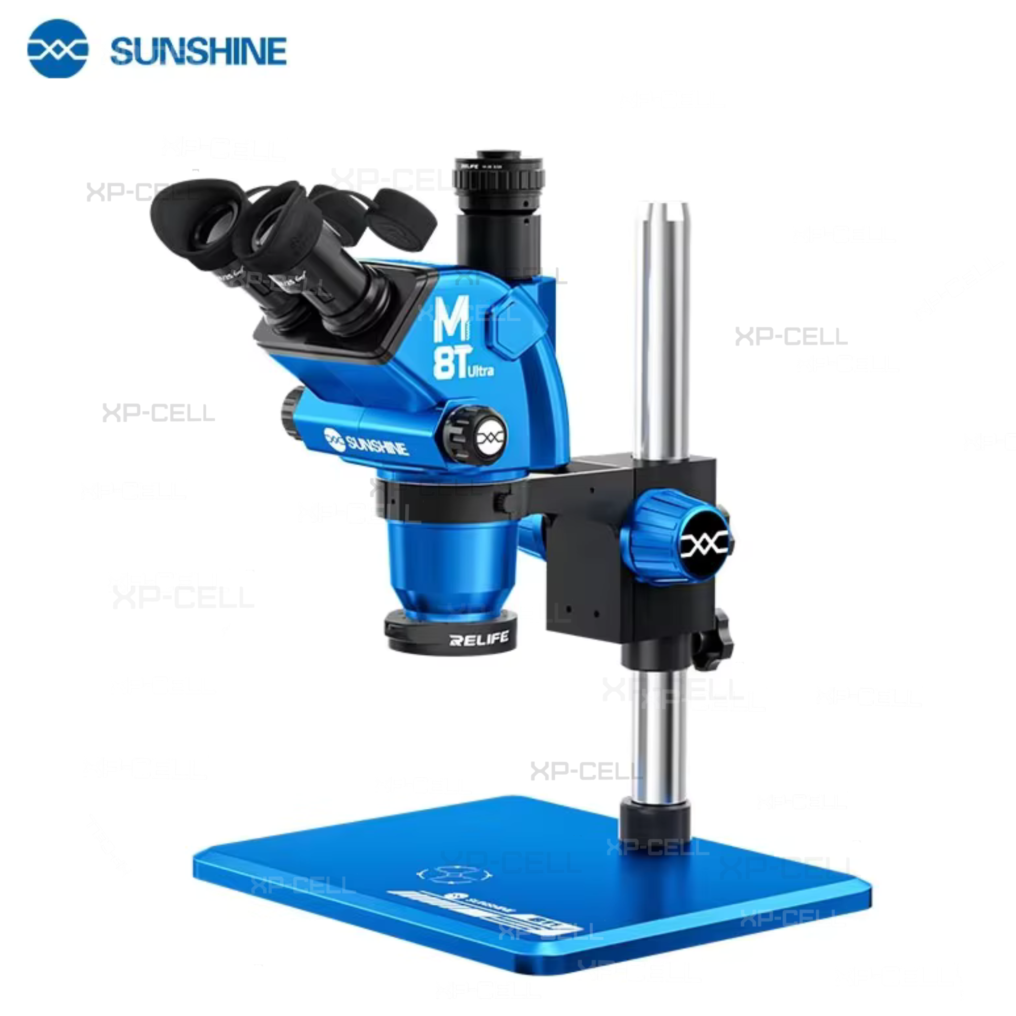 MICROSCOPIO ESTEREOSCOPICO TRINOCULAR SUNSHINE M8T ULTRA (AZUL)