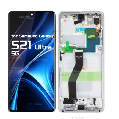 PANTALLA COMPATIBLE PARA SAMSUNG S21 ULTRA SILVER (OLED)